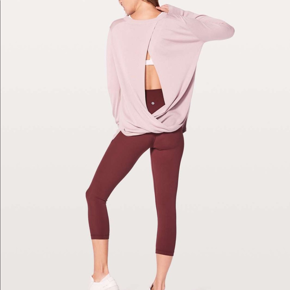 Lululemon bring it backbend porcelain pink size 6
